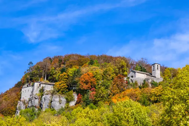 Franciscan sanctuary of La Verna, famous for being one of the places linked to the life of Francesco d'Assisi, built on Monte Penna in the National Park of Foreste Casentinesi, Monte Falterona and Campigna