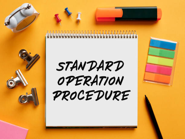 istock The word standard operation procedure sop written on a notebook on business desktop. 1419231204