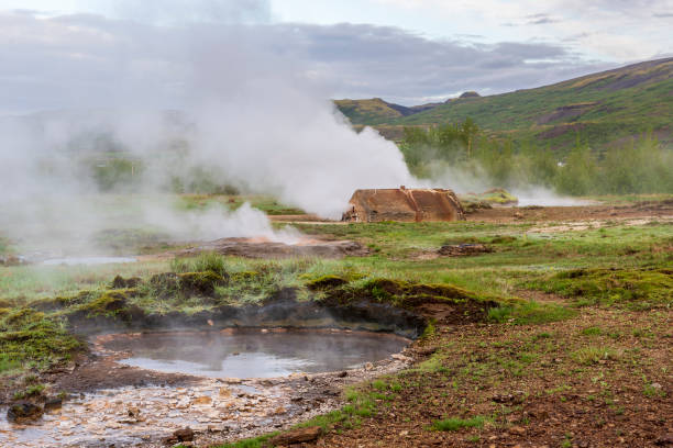 istock Strokkur geothermal area, steaming water, Iceland 1419233635