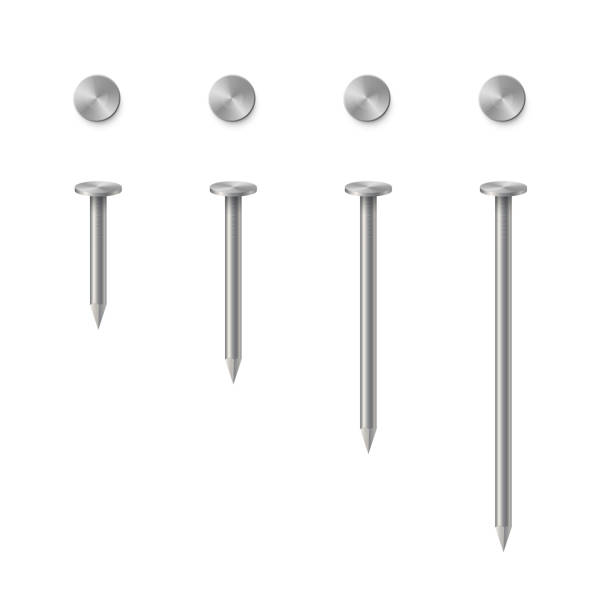 istock 3d metal nails set, isolated iron hardware collection of pin nails of different lengths 1419233909