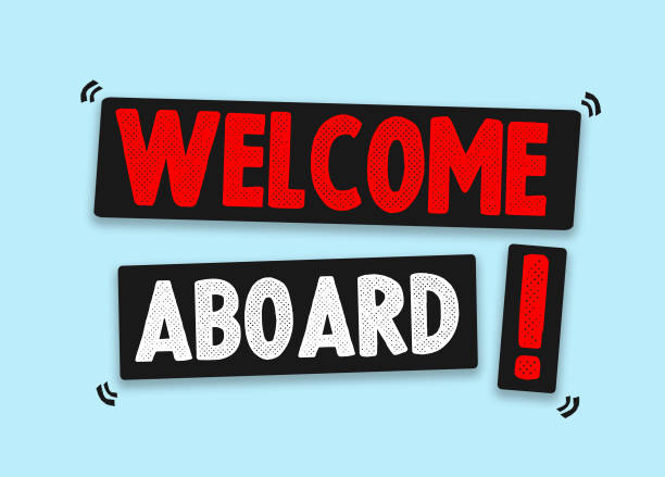 istock Welcome aboard - greetings to the new collegues 1419235712