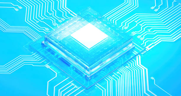 istock 3D rendering of cyberpunk AI. Circuit board. Technology background. Central Computer Processors CPU and GPU concept. Motherboard digital chip. Tech science background. 1419240707