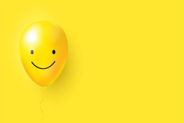 istock Ball 3d yellow with a cheerful smile of joy 1419241414