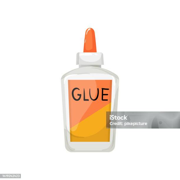 Tube Glue Bottle Cartoon Vector Illustration Stock Illustration
