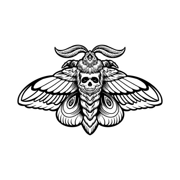 Death Moth Tattoo Illustrations, Royalty-Free Vector Graphics & Clip Art -  iStock