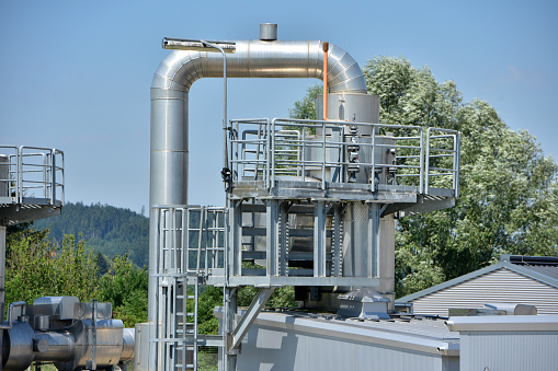 Haidach gas storage facility in Straßwalchen (Salzburg, Austria), one of the largest gas storage facilities in Europe