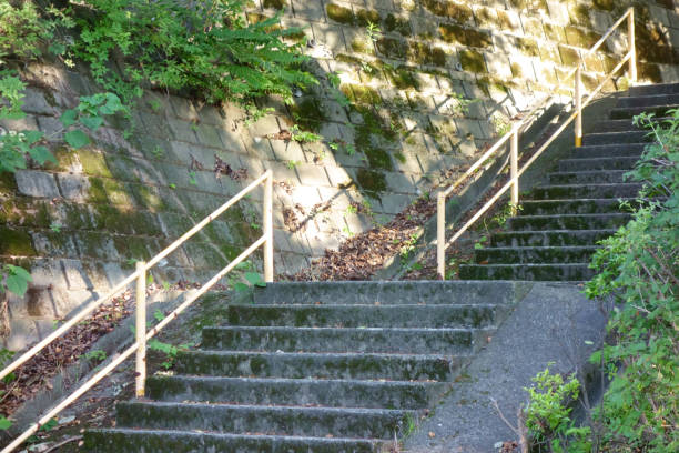 istock Stairs with handrails used in everyday life 1419256274