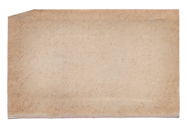 istock Old vintage rough paper with scratches and stains texture isolated 1419257384
