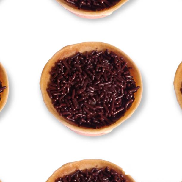istock cake arrangement with chocolate topping on it and white background 1419258722