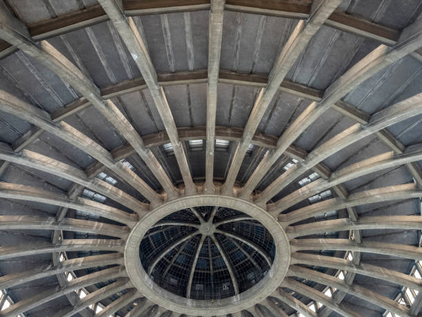 reinforced concrete house, interior view. brutal concrete architecture
