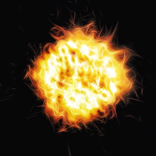 istock 3D illustration of flames burning in the dark 1419270108