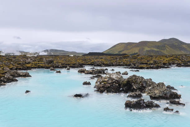 istock Blue Lagoon surrounded by lava fields, Reykjavik, Iceland 1419270185