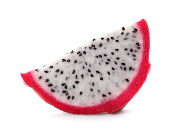 istock Slice of delicious pitahaya fruit isolated on white 1419272520