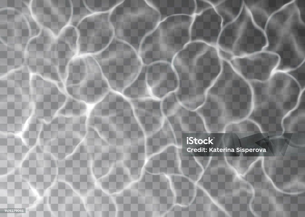 Transparent Object Reflection Vector Realistic Water Surface Transparent Reflection Effect Stock ...
