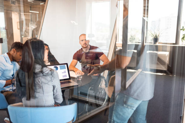 istock Colleagues having meeting in the office 1419279177