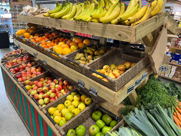 istock Fresh fruit and vegetables in a farm shop 1419279289
