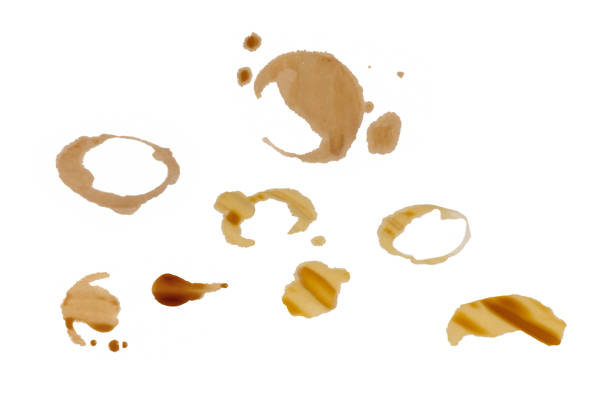 istock Coffee stains isolated on white background. 1419279297