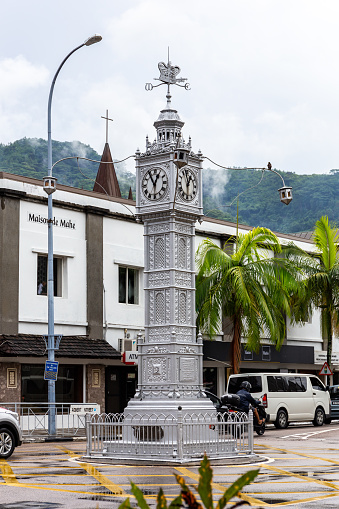 Victoria, Seychelles, 04.05.2021. The Victoria Clock Tower, or 