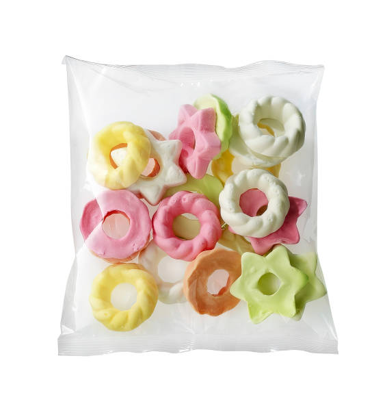 Chistmas wreath cookies in a plastic bag