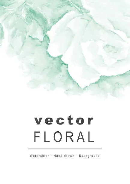 Vector illustration of Abstract floral background with copy space. Vector