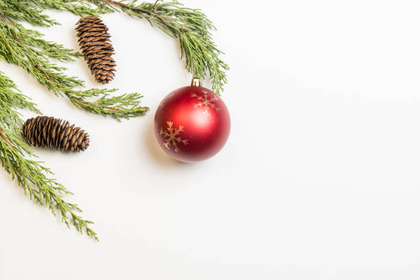 istock Christmas background made with pine branches, pine cones and Christmas decorations. 1419286659