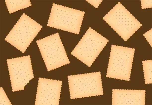 Vector illustration of Messy Petibor biscuit tiled background