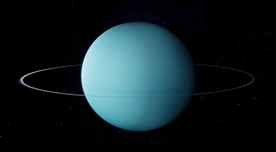 Animation of Uranus and ring