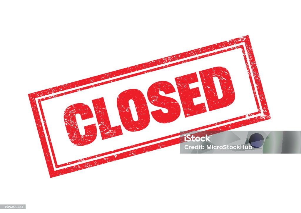 Red Closed Stamp Stock Illustration - Download Image Now - Closed Sign