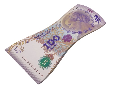 VELIKIE LUKI, RUSSIA - JULY 30, 2015: 100 bolivianos bank note. Bolivianos is the national currency of Bolivia