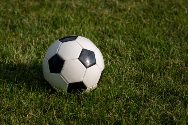 istock Soccer Ball on a grass lawn 1419306475