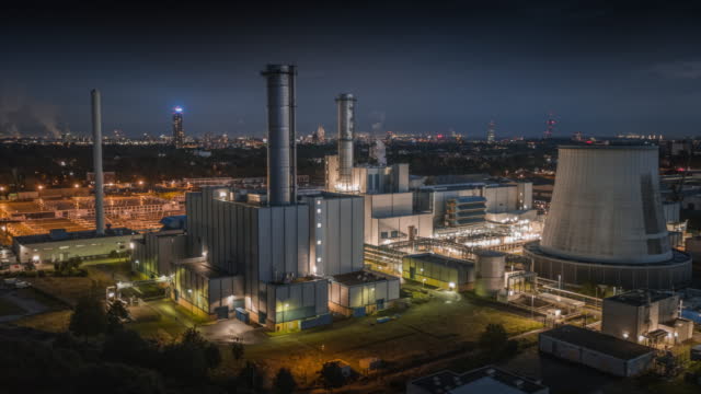 Gas fired power station - Aerial shot