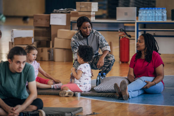 istock Civilians after natural disaster 1419312131