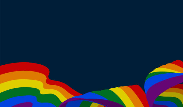Rainbow Pride Peace Flag Design A rainbow Pride or Peace flag design element lgbt history month stock illustrations