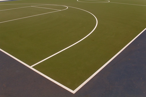 Aerial view of soccer field at night, Rijeka, Croatia