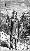 istock Antique illustration, ethnography and indigenous cultures: Middle east and Caucasus, Persian Warrior 1419320296