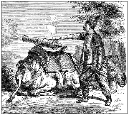 Antique illustration, ethnography and indigenous cultures: Middle east and Caucasus, Persian Warrior