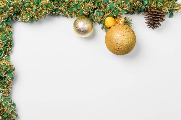 istock Background with garlands and Christmas decorations. 1419325960
