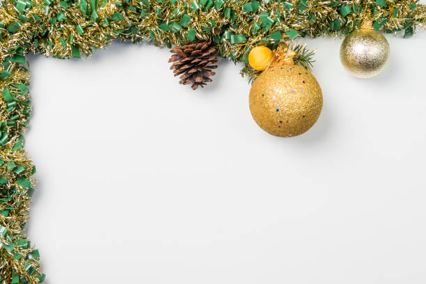 istock Background with garlands and Christmas decorations. 1419325963