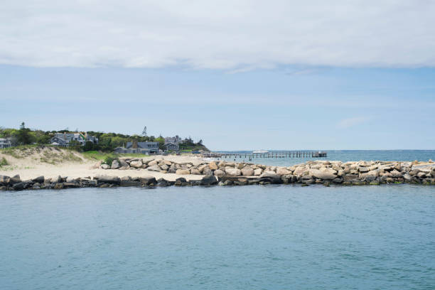 istock oak bluffs massachusetts jetty and waterfront 1419326208