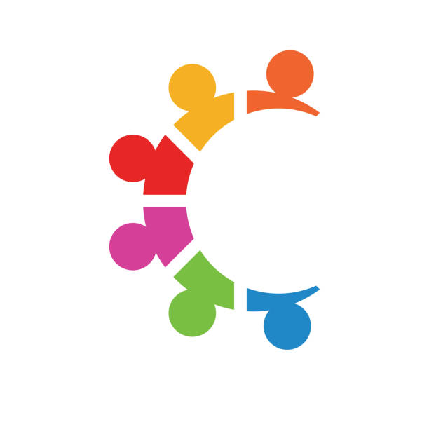 значок логотипа сообщества - collaboration stock illustrations