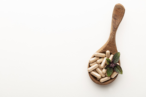 Alternative Medicine. Herbal capsule, Nutritional Supplement.