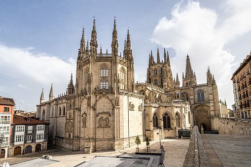 The Burgos Cathedral in Castilla y Leon, Spain was declared Unesco World Heritage Site. Erected on top a Romanesque temple, the cathedral was built following a Norman French Gothic model.