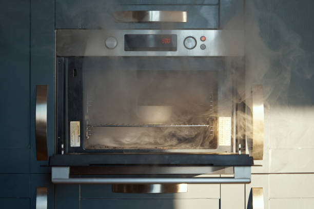 istock An oven with burnt food in a bowl inside it 1419329546