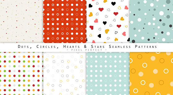 Seamless Patterns Collection. Endless Texture for Wallpaper, Fabric Print, Webpage Background, Wrapping Paper Print