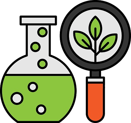 autotrophic organisms Concept, plant breeding vector color icon design, Biochemistry symbol, Biotechnology and Biochemical Sign, Science and engineering stock illustration