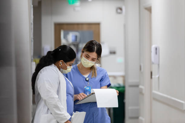 istock Nurse reads test results 1419342635