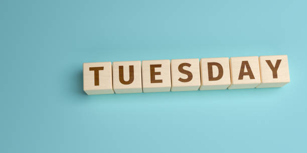 istock The word Tuesday built from letters on wooden cubes. High angle view with copy space 1419342792