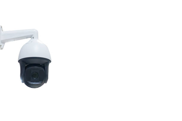 istock Security CCTV camera or surveillance system in office building Closed-circuit television,use video transmit a signal to a specific place on white background 1419344845