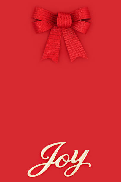 istock Joy at Christmas and Festive Red Bow Background 1419345939