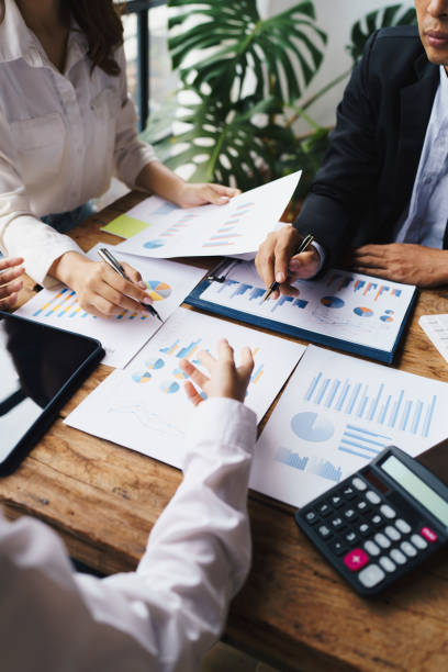 istock Business People Planning Strategy Analysis from financial document report, Office Concept 1419350963
